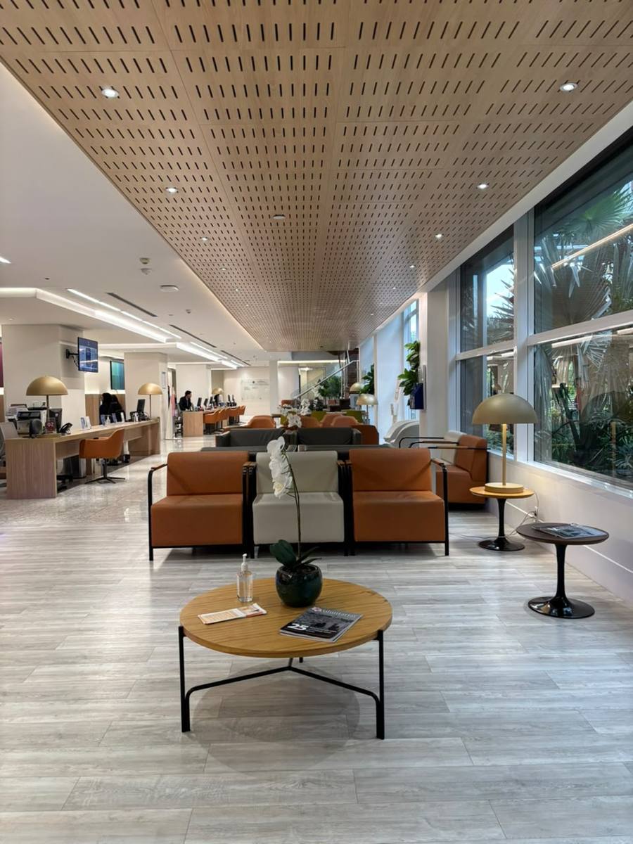 Estrutura do consultório no Einstein Hospital Israelita